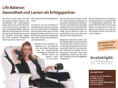 Life Balance: (Lebenslust 4/2016)
